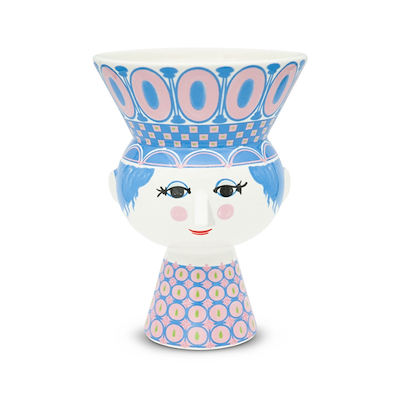 Bjørn Wiinblad Carmen vase blå 20 cm