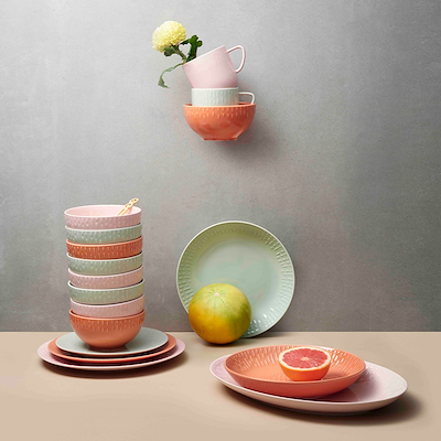 Aida LIFE IN COLOUR Confetti frokosttallerken apricot Ø24 cm