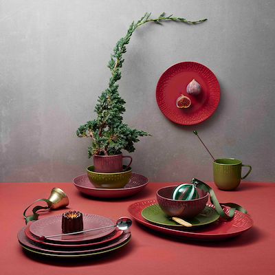 Aida LIFE IN COLOUR Confetti pastatallerken bordeaux Ø23 cm