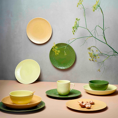 Aida LIFE IN COLOUR Confetti pastatallerken mustard Ø23 cm