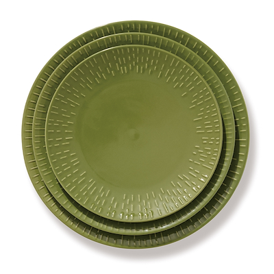 Aida LIFE IN COLOUR Confetti frokosttallerken olive Ø24 cm
