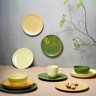 Aida LIFE IN COLOUR Confetti frokosttallerken olive Ø24 cm