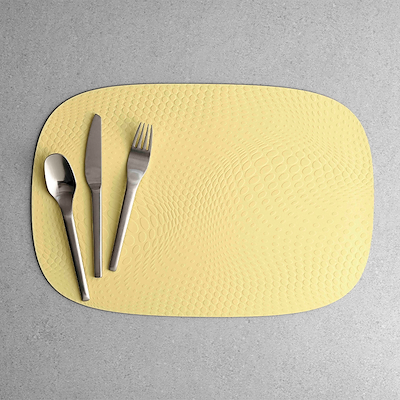 Aida Karim Rashid recycled læder dækkeserviet lemon