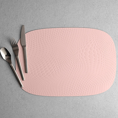 Aida Karim Rashid recycled læder dækkeserviet pink