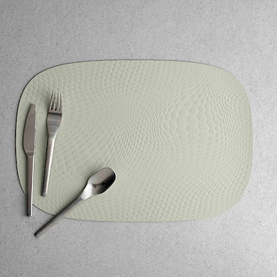 Aida Karim Rashid recycled læder dækkeserviet pistachio 45x30,6 cm