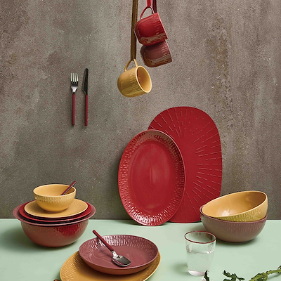 Aida LIFE IN COLOUR Confetti bestik 16 dele chili