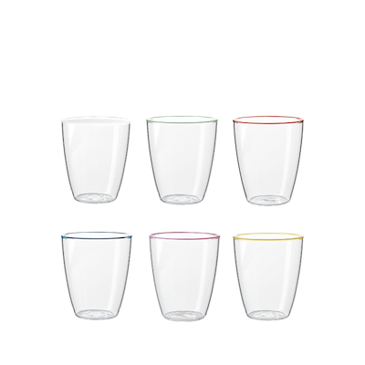 Aida LIFE IN COLOUR Art glas multifarvet 6 stk. 29 cl