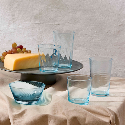 Aida RAW UNIQUE swirl glas light blue 30 cl