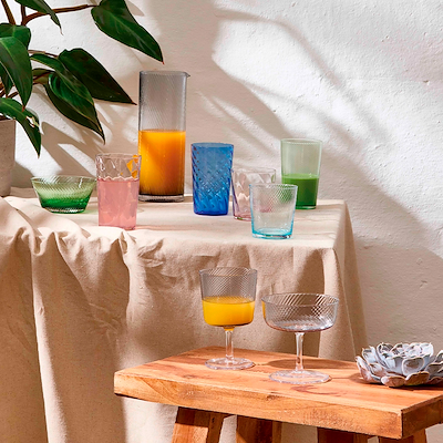 Aida RAW UNIQUE swirl vandglas green 45 cl