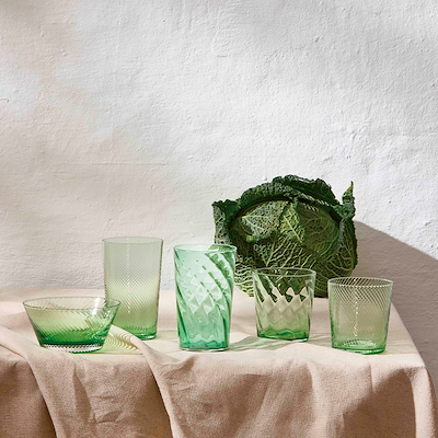 Aida RAW UNIQUE swirl glas green 30 cl