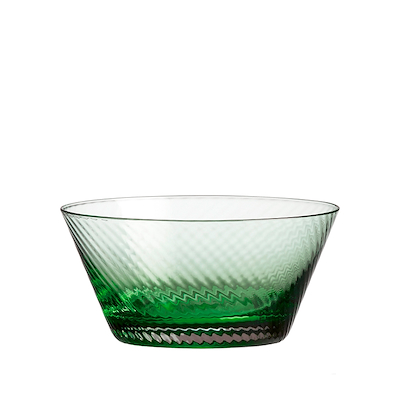 Aida RAW UNIQUE swirl skål green