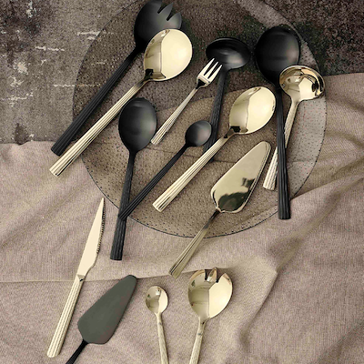 Aida RAW salatbestik champagne guld