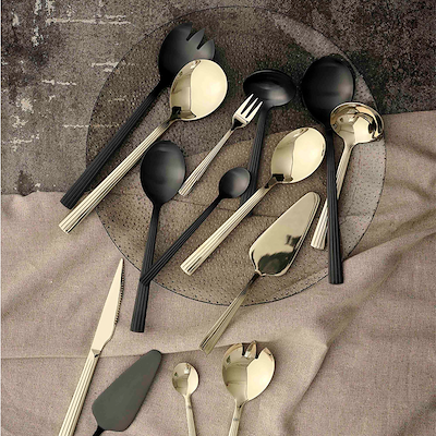 Aida RAW bestiksæt sauce/kartoffelske mat sort