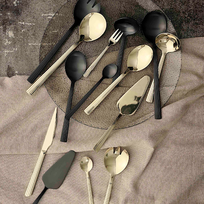 Aida RAW steaksæt bestik guld