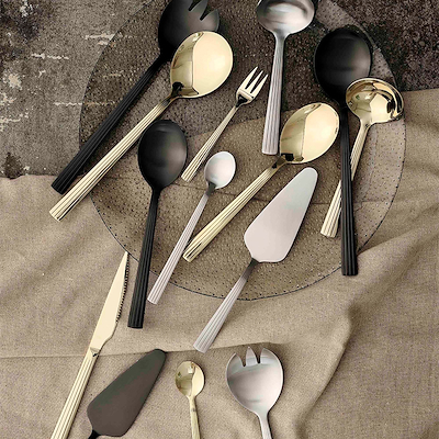 Aida RAW café latteske mat stål