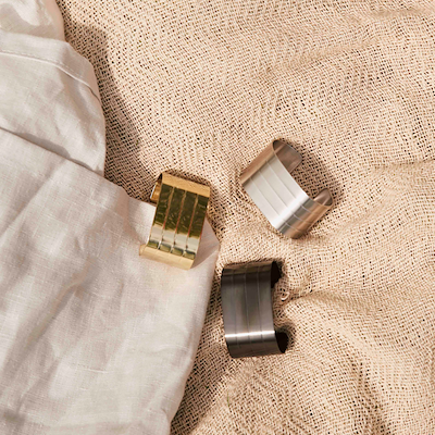 Aida RAW servietring champagne guld