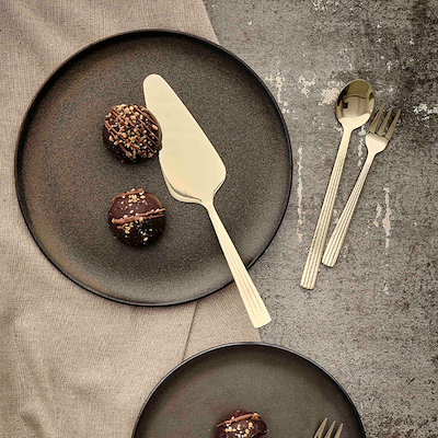 Aida RAW kagegaffel champagne guld 4 stk