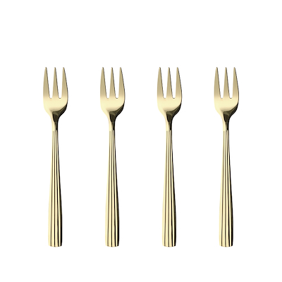 Aida RAW kagegaffel champagne guld 4 stk