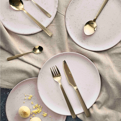 Aida RAW bestiksæt champagne 16 dele