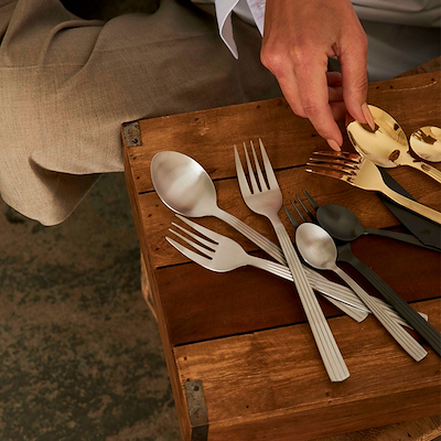 Aida RAW bestiksæt 48 dele mat stål