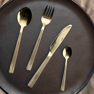 Aida RAW bestiksæt 50 dele champagne guld