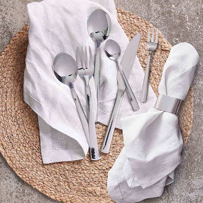 Aida RAW bestiksæt 24 dele blank stål