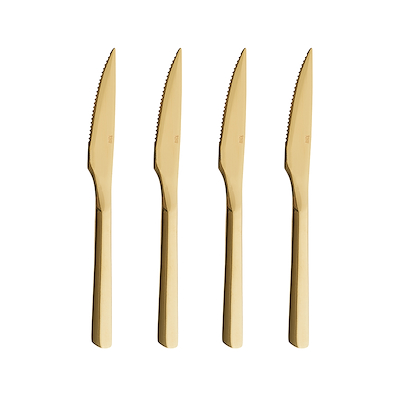 Aida RAW steakkniv guldfarvet 4 stk