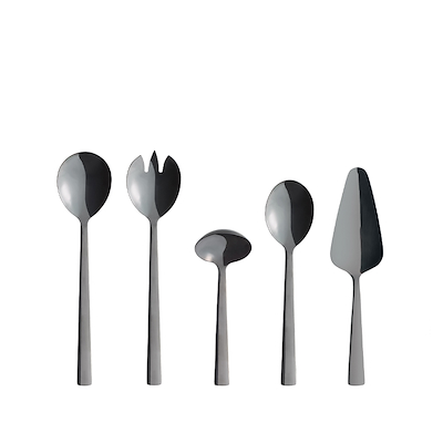 Aida RAW serveringssæt 5 dele sort