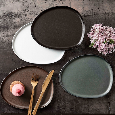 Aida RAW Titanium Black Organic frokosttallerken 24 cm