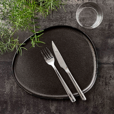 Aida RAW Titanium Black Organic middagstallerken 29 cm