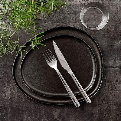 Aida RAW Titanium Black Organic middagstallerken 29 cm