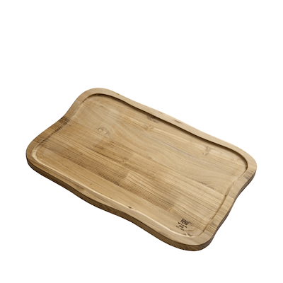 Aida RAW teaktræ skærebræt med saftrille 40x26 cm