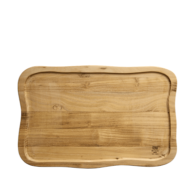 Aida RAW teaktræ skærebræt med saftrille 40x26 cm