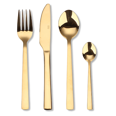 Aida RAW bestik guld 16 dele