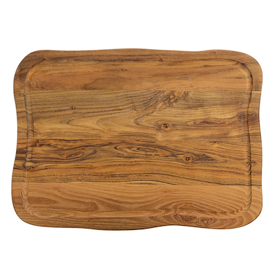 Aida RAW teaktræ skærebræt med saftrille 45x33 cm