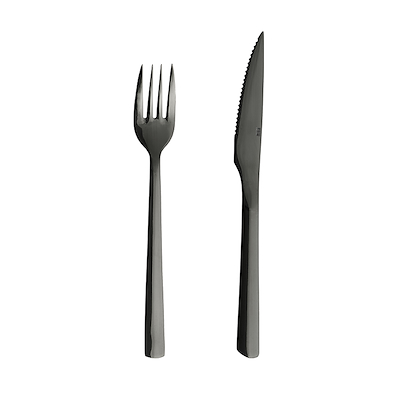 Aida RAW steaksæt sort 8 dele