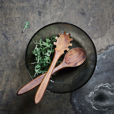 Aida RAW Teaktræ salatbestik 32 cm