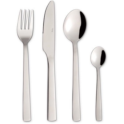 Aida RAW bestiksæt blank stål 48 dele