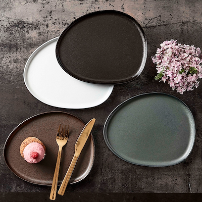 Aida RAW Metallic Brown Organic frokosttallerken 24 cm