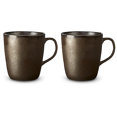 Aida RAW Metallic Brown krus 35 cl 2 stk