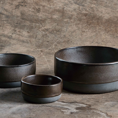 Aida RAW Metallic Brown skålesæt 3 dele