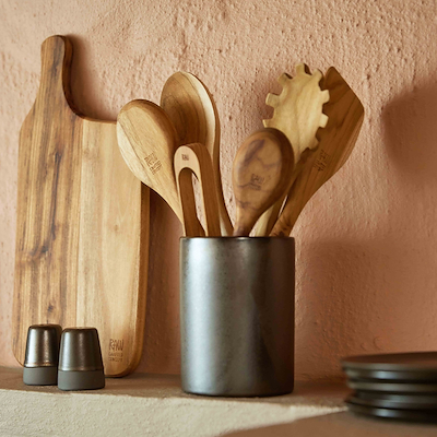 Aida RAW Metallic Brown redskabskrukke 15 cm