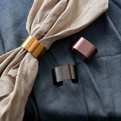 Aida RAW servietring matte rosegold 4 stk