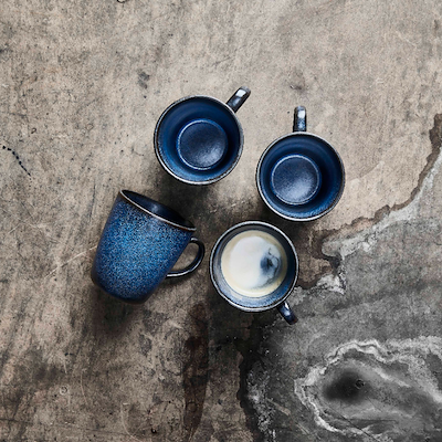 Aida RAW Midnight Blue krus 35 cl 4 stk.