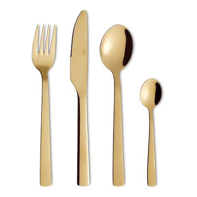 Aida RAW bestik guld 24 dele