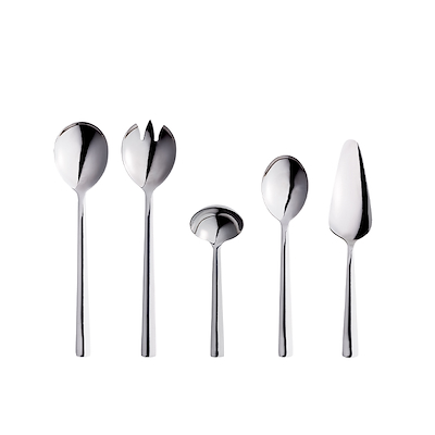 Aida RAW serveringssæt 5 dele blank