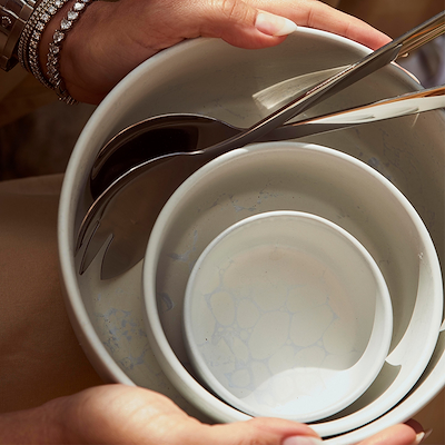 Aida RAW Arctic White skålesæt 3 dele