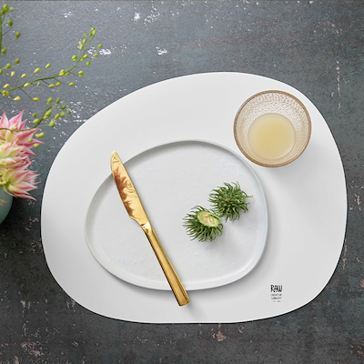 Aida RAW Arctic White Organic frokosttallerken 24 cm