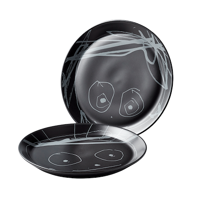 Poul Pava tallerken Great Guys 2 stk. sort 20 cm