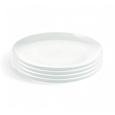 Atelier middagstallerken hvid 4 stk Ø25 cm